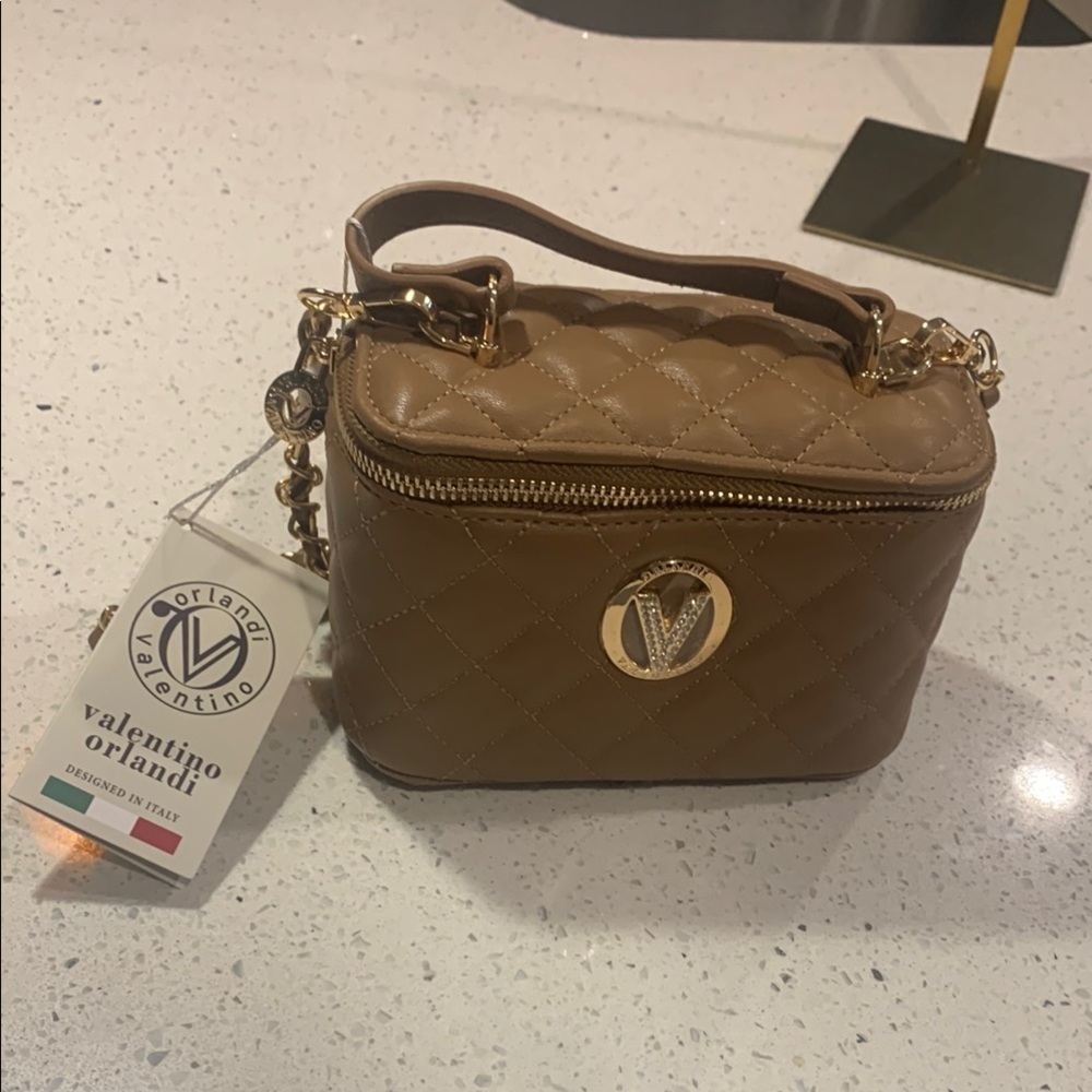 Valentino Orlandi Brown Quilted Women's Bag